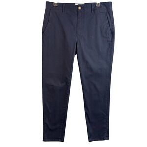 Mott & Bow The Twill Chino Pants Mens 32x30 Navy Stretch Cotton Slim Casual